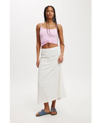 Cotton On Women - Haven Maxi A-Line Skirt - Polka dot gardenia