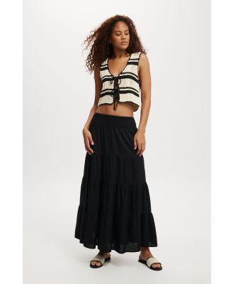 Cotton On Women - Haven Shirred Waist Maxi Skirt - Black