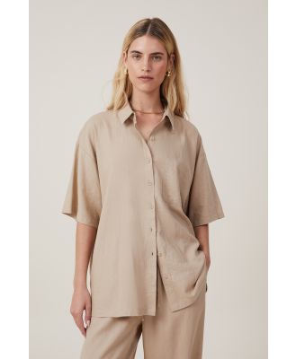 Cotton On Women - Haven Short Sleeve Shirt - Mid taupe