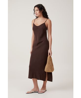 Cotton On Women - Haven Slip Midi Dress - Dark oak