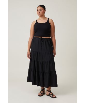 Cotton On Women - Haven Tiered Maxi Skirt - Black