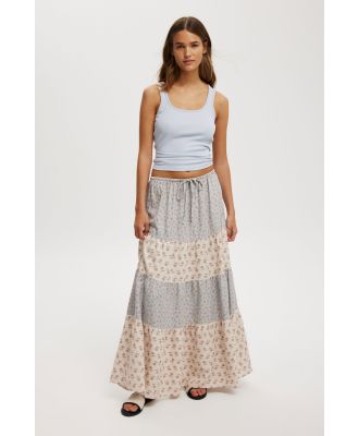 Cotton On Women - Haven Tiered Maxi Skirt - Patchwork paisley