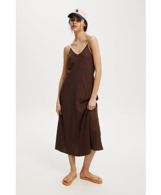 Cotton On Women - Haven V Neck Maxi Dress - Chocolate