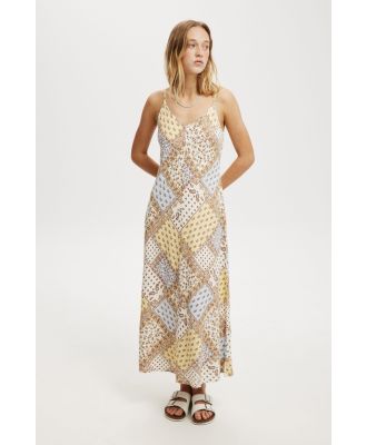 Cotton On Women - Haven V Neck Maxi Dress - Limo bandana lemon