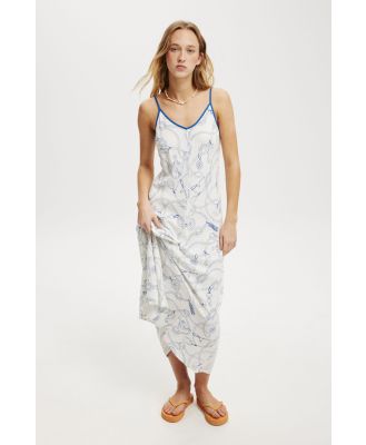 Cotton On Women - Haven V Neck Maxi Dress - Sea treasures white