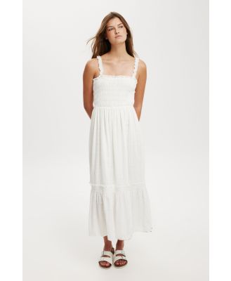 Cotton On Women - Izzy Shirred Maxi Dress - White