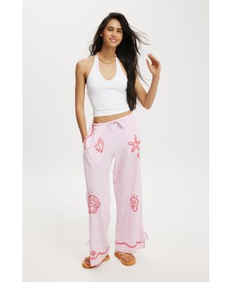 Cotton On Women - Jet Set Tie Pants - Pink