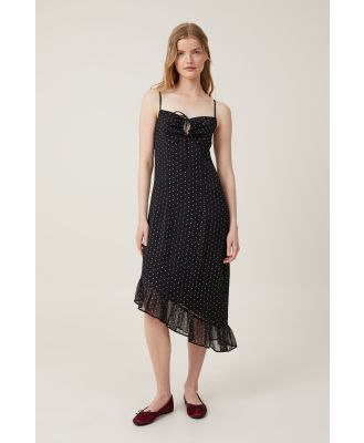 Cotton On Women - Lana Chiffon Midi Dress - Pip polka dot/black