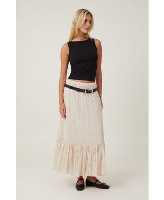 Cotton On Women - Lennie Tiered Maxi Skirt - Stone