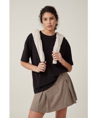 Cotton On Women - Luis Pleated Suiting Skirt - Micro check brown