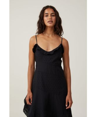 Cotton On Women - Milly Spliced Asymmetrical Midi Dress - Black