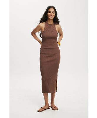 Cotton On Women - Nala Knit Midi Dress - Chocolate