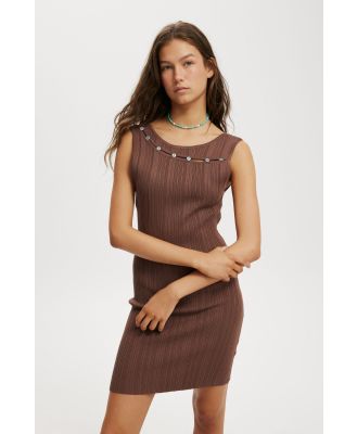 Cotton On Women - Nala Knit Mini Dress - Chocolate