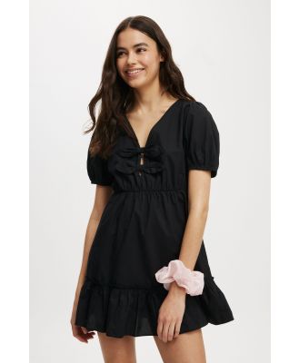 Cotton On Women - Pippa Puff Sleeve Mini Dress - Black