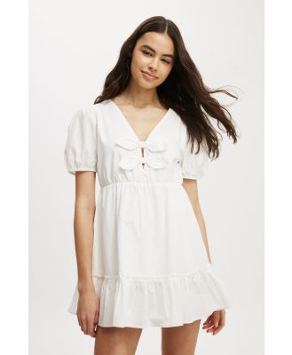 Cotton On Women - Pippa Puff Sleeve Mini Dress - White