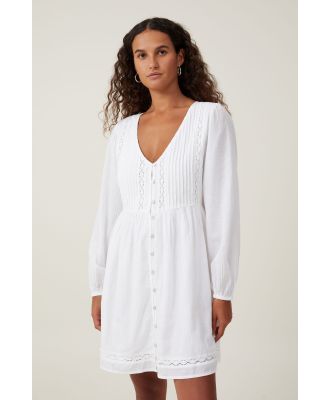 Cotton On Women - Quincy Long Sleeve Mini Dress - White