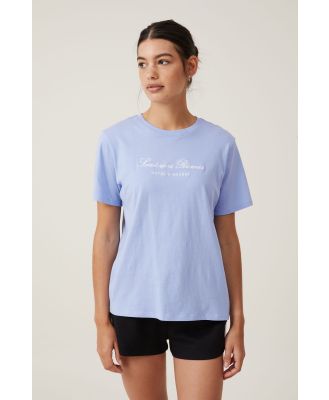 Cotton On Women - Regular Fit Graphic Tee - Santoriva riviera/frosted blue