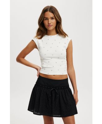 Cotton On Women - Ribbon Detail Mini Skirt - Black