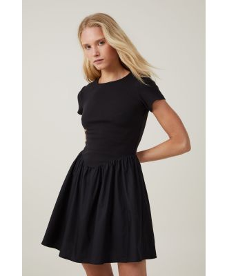 Cotton On Women - Romee Short Sleeve Mini Dress - Black