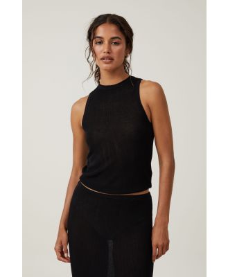 Cotton On Women - Sheer Knit Tank - Black