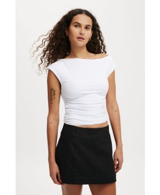 Cotton On Women - Sienna Linen Cotton Mini Skirt - Black