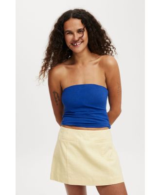 Cotton On Women - Sienna Linen Cotton Mini Skirt - Sunshine yellow