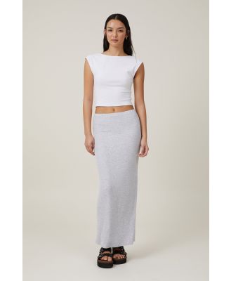 Cotton On Women - Staple Rib Maxi Skirt - Grey marle