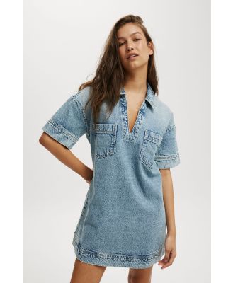 Cotton On Women - Tia Denim Dress - Oasis blue