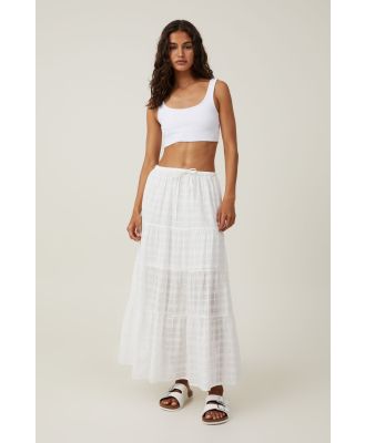 Cotton On Women - Tilly Tiered Maxi Skirt - White