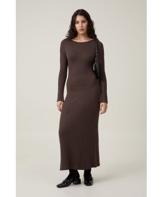 Cotton On Women - Urban Knit Maxi Dress - Espresso