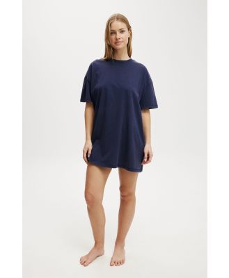 Body - 90S Jersey T-Shirt Nightie - Washed navy