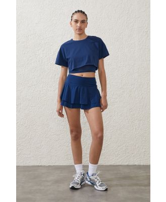 Body - Active Woven Ruffle Hem Skirt - Navy peony