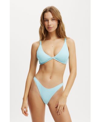 Body - Balconette Bra D+ Bikini Top - Paradise blue crinkle