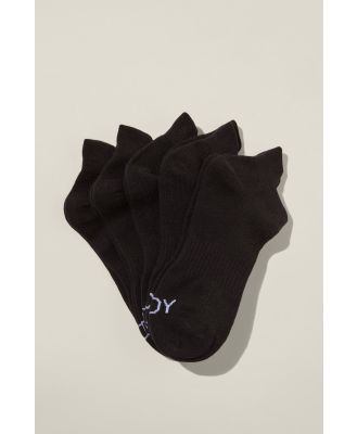 Body - Body 5Pk Ankle Sport Sock - Black