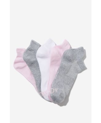 Body - Body 5Pk Ankle Sport Sock - Millennial pink / grey marle