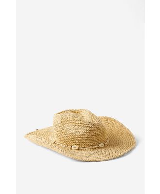 Body - Body Western Hat - Natural/ shells