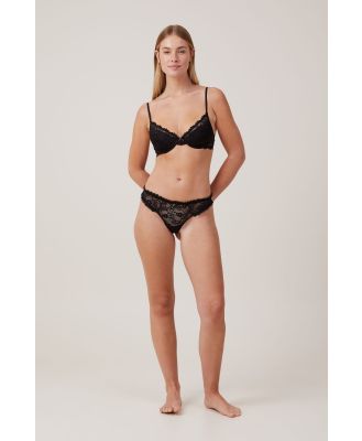 Body - Butterfly Lace G String Brief - Black