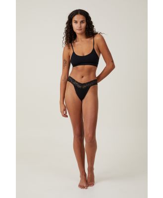 Body - Everyday Lace Comfy G String - Black