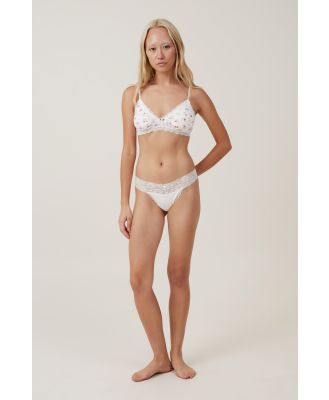 Body - Everyday Lace Comfy G String - Cream