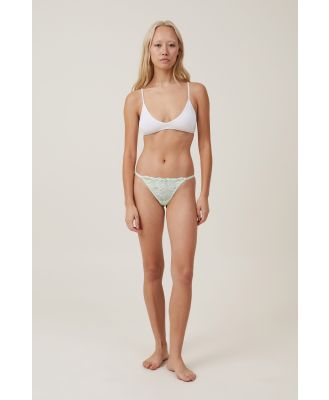 Body - Everyday Lace Tanga G String Brief - Spearmint
