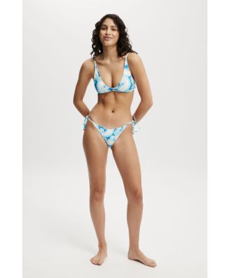 Body - Fixed Tie Side Cheeky Bikini Bottom - Kendelle paisley blue