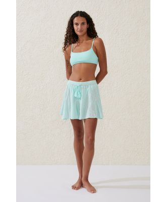 Body - Hanky Hem Beach Mini Skirt - Bleached aqua