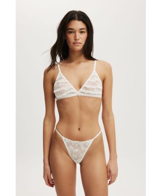 Body - Layla Lace Triangle Bralette - French vanilla