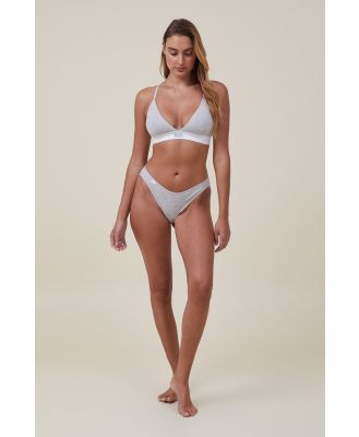 Body - Organic Cotton Rib Bikini Brief - Mid grey marle