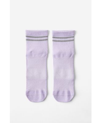 Body - Performance Mid Crew Running Sock - Purple rose marle