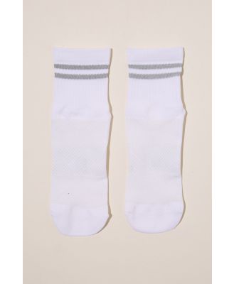 Body - Performance Mid Crew Running Sock - White