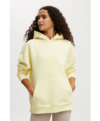 Body - Plush Premium Graphic Hoodie - Yellow dream/bhwc wellness club