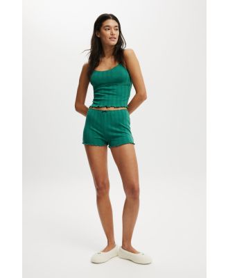 Body - Pointelle Picot Sleep Short - College green