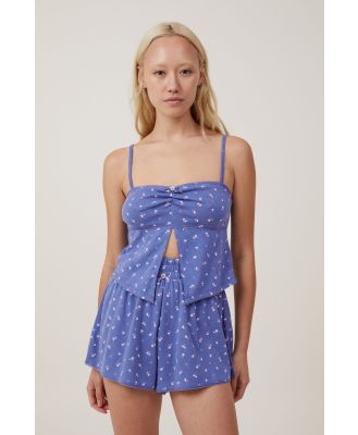 Body - Pointelle Sleep Split Front Cami - Blueberry dream carli ditsy floral