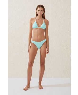 Body - Refined High Side Brazilian Bikini Bottom - Bleached aqua crinkle